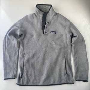 PATAGONIA 1/4 Quarter Snap Pullover Fleece Jacket WOMENS Sz M gray